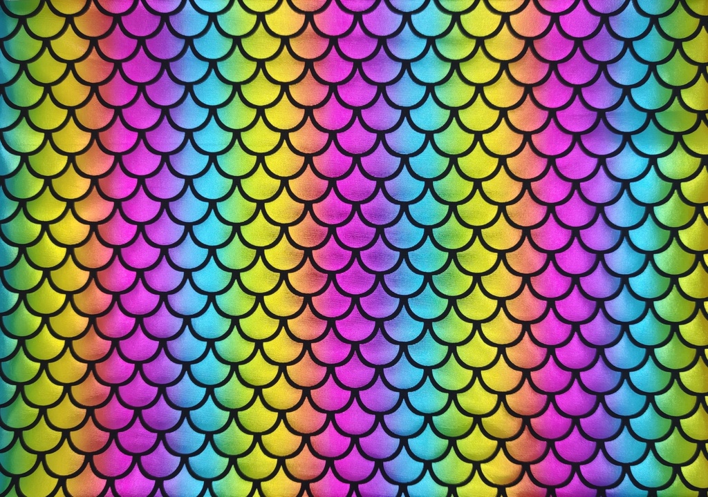 Lamé sirena escamas multicolor