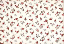 Viella crema flores verde caqui teja coral