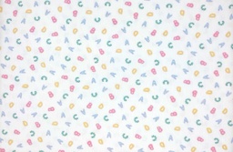 [59205] Piqué canutillo blanco letras multicolor