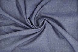 [PARIS - COLORES ] Chambray motas azul jeans blanco