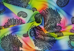 [Danza arcoiris] Lycra fantasía pasley multicolor  